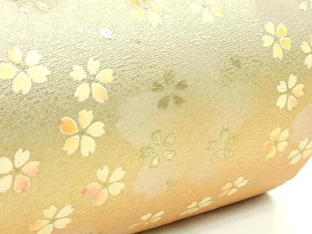 平和屋着物●和装小物 和装バッグ ハンドバッグ 舞桜文 金彩 逸品 CAAQ8080ju