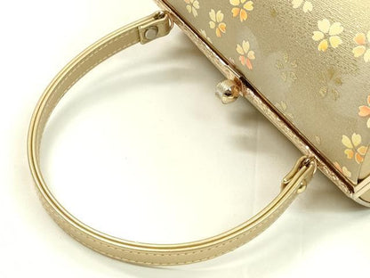 平和屋着物●和装小物 和装バッグ ハンドバッグ 舞桜文 金彩 逸品 CAAQ8080ju