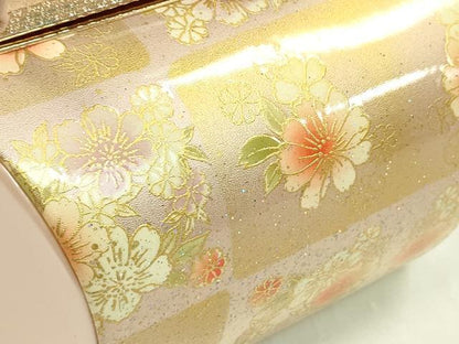 平和屋着物●和装小物　和装バッグ　ハンドバッグ　草花文　金彩　逸品　CAAQ8081ju