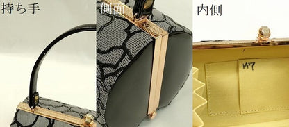平和屋着物●和装小物 和装バッグ ハンドバッグ 花 ビジュー レース 逸品 CAAQ8095ju