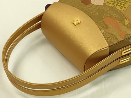 平和屋着物●和装小物 和装バッグ ハンドバッグ 唐織 流水花文 逸品 未使用 CAAQ8096ju