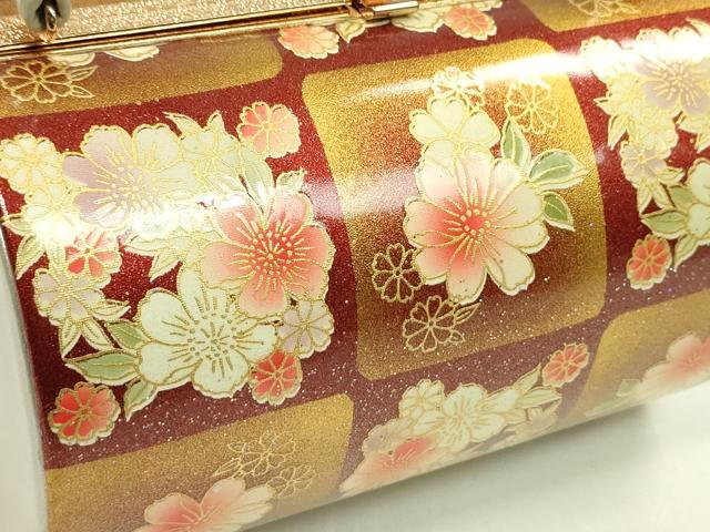 平和屋着物●和装小物 和装バッグ ハンドバッグ 草花文 金彩 振袖 逸品 CAAQ8097ju