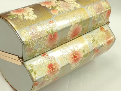 平和屋着物●和装小物 和装バッグ ハンドバッグ 草花文 金彩 振袖 逸品 CAAQ8097ju