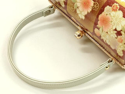 平和屋着物●和装小物 和装バッグ ハンドバッグ 草花文 金彩 振袖 逸品 CAAQ8097ju