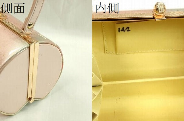 平和屋着物●和装小物 和装バッグ ハンドバッグ 草花文 金彩 逸品 CAAQ8098ju