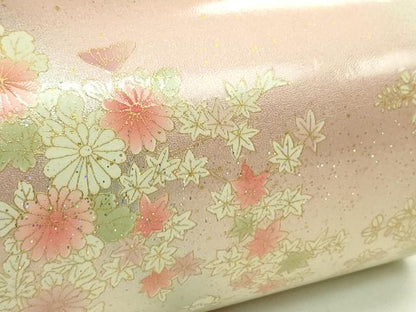 平和屋着物●和装小物 和装バッグ ハンドバッグ 草花文 金彩 逸品 CAAQ8098ju