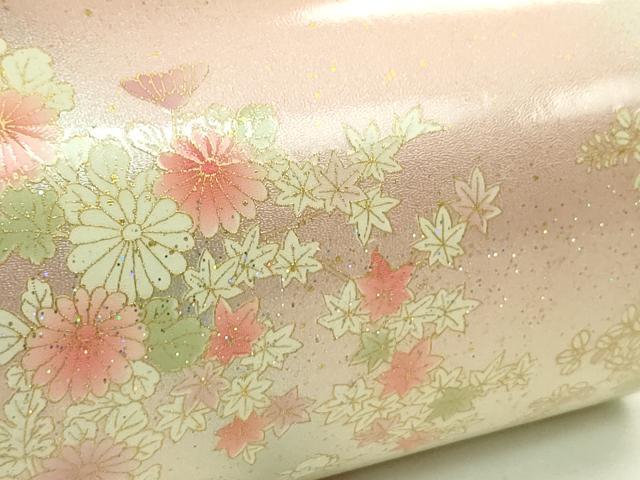 平和屋着物●和装小物 和装バッグ ハンドバッグ 草花文 金彩 逸品 CAAQ8098ju