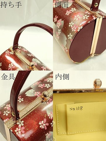 平和屋着物●和装小物　和装バッグ　ハンドバッグ　舞桜文　金彩　振袖　逸品　CAAQ8101ju