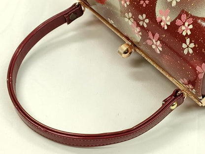 平和屋着物●和装小物　和装バッグ　ハンドバッグ　舞桜文　金彩　振袖　逸品　CAAQ8101ju