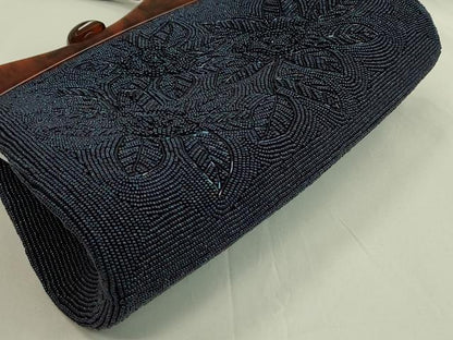 平和屋着物●和装小物　和装バッグ　ビーズバッグ　総ビーズ　花　逸品　未使用　CAAQ8102ju
