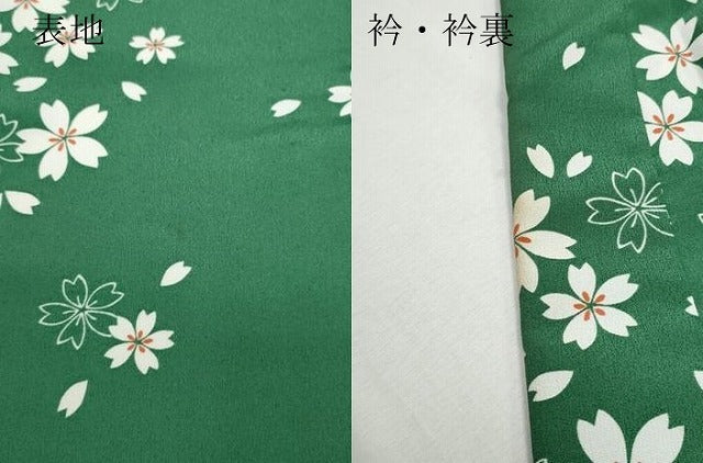 平和屋着物▽小紋　単衣　舞桜　洗える着物　CAAQ9053vf