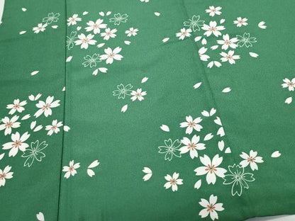 平和屋着物▽小紋　単衣　舞桜　洗える着物　CAAQ9053vf