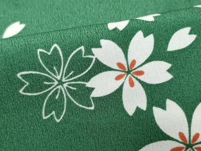 平和屋着物▽小紋　単衣　舞桜　洗える着物　CAAQ9053vf