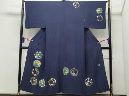 平和屋着物●訪問着 作家物 草花丸文 正絹 逸品 CAAQ9066vf