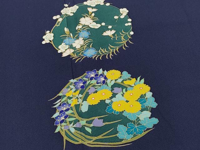 平和屋着物●訪問着 作家物 草花丸文 正絹 逸品 CAAQ9066vf