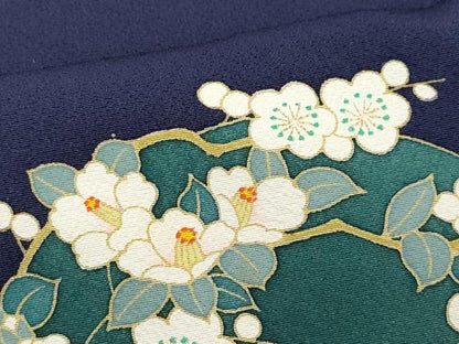 平和屋着物●訪問着 作家物 草花丸文 正絹 逸品 CAAQ9066vf