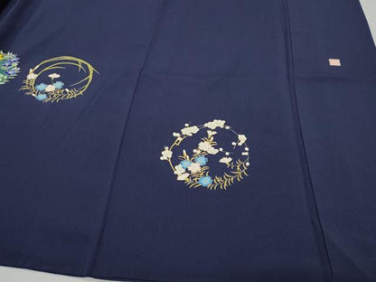 平和屋着物●訪問着 作家物 草花丸文 正絹 逸品 CAAQ9066vf