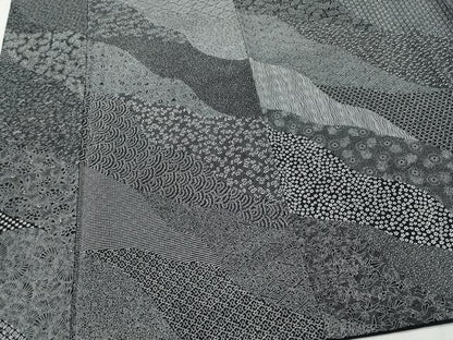 平和屋着物●江戸小紋 作家物 百柄 黒地 正絹 逸品 CAAQ9078vf