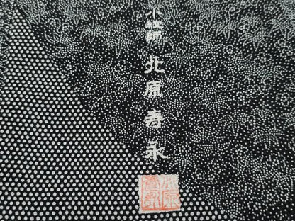 平和屋着物●江戸小紋 作家物 百柄 黒地 正絹 逸品 CAAQ9078vf