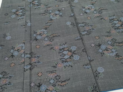 平和屋着物●本場大島紬 7マルキ 草花文 正絹 逸品 CAAQ9082vf