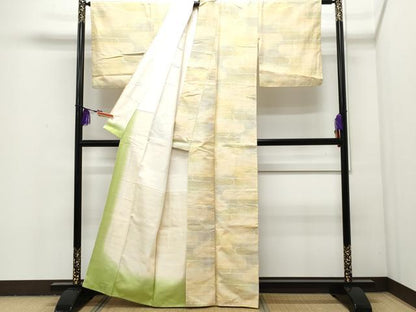 平和屋着物●上質な紬 エ霞吉祥文 正絹 逸品 CAAQ9101vf