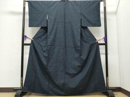 平和屋着物●上質な紬 鳳凰更紗花唐草文 正絹 逸品 未使用 CAAQ9107vf