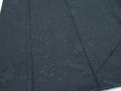 平和屋着物●上質な紬 鳳凰更紗花唐草文 正絹 逸品 未使用 CAAQ9107vf