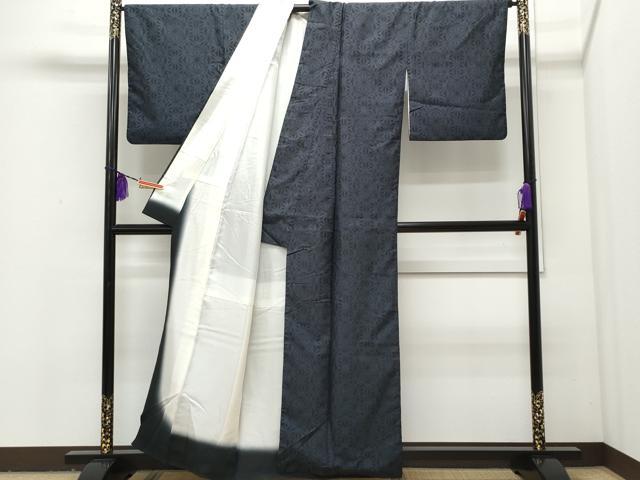 平和屋着物●本場大島紬　7マルキ　麻の葉吉祥文　正絹　逸品　CAAQ9113vf