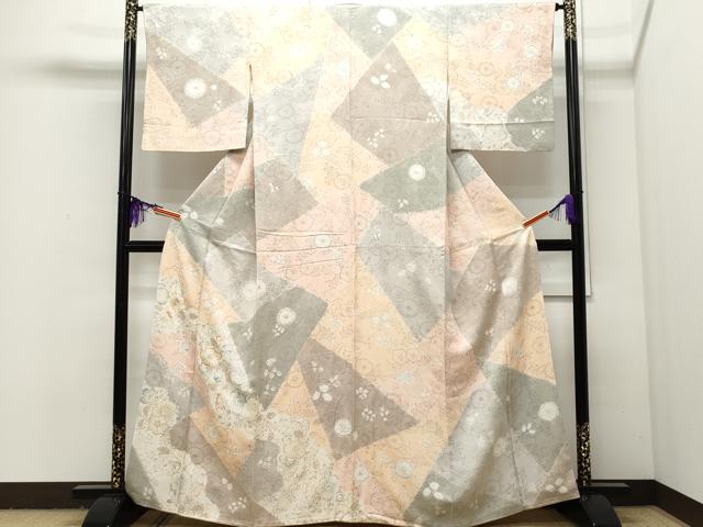 平和屋着物●訪問着　刺繍　辻が花　大丸扱い　正絹　逸品　CAAQ9119vf