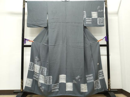 平和屋着物●訪問着 作家物 絞り 吉祥花文 正絹 逸品 CAAQ9120vf