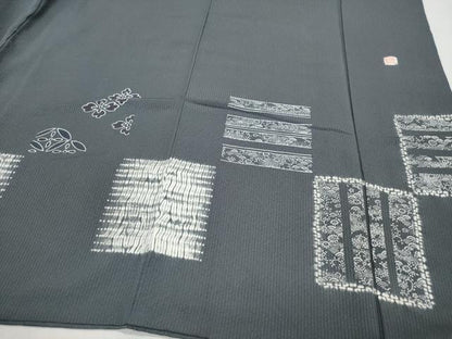 平和屋着物●訪問着 作家物 絞り 吉祥花文 正絹 逸品 CAAQ9120vf