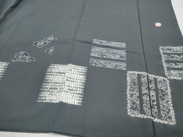 平和屋着物●訪問着 作家物 絞り 吉祥花文 正絹 逸品 CAAQ9120vf