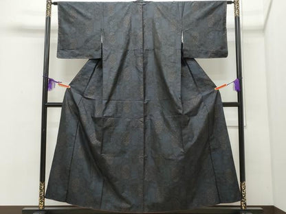 平和屋着物●本場大島紬　吉祥花文　正絹　逸品　未使用　CAAQ9123vf
