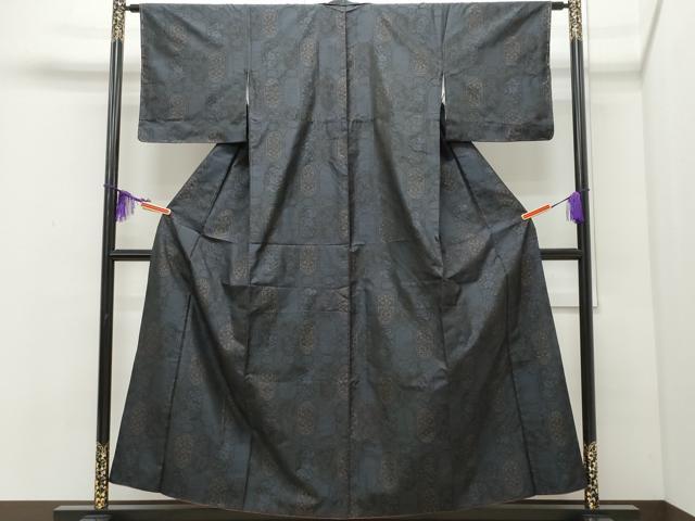 平和屋着物●本場大島紬　吉祥花文　正絹　逸品　未使用　CAAQ9123vf