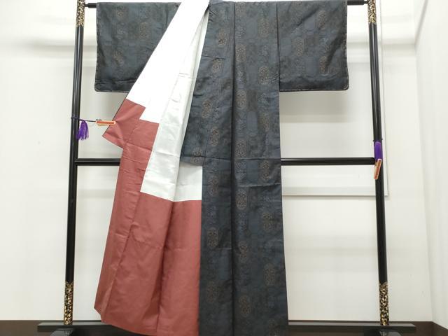 平和屋着物●本場大島紬　吉祥花文　正絹　逸品　未使用　CAAQ9123vf