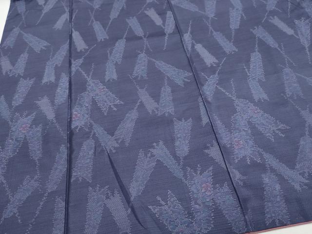平和屋着物●本場大島紬　矢羽根草花文　正絹　逸品　CAAQ9124vf