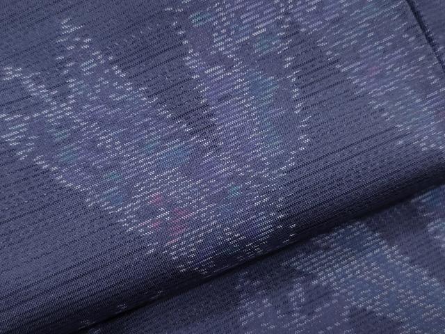 平和屋着物●本場大島紬　矢羽根草花文　正絹　逸品　CAAQ9124vf