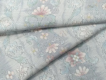 平和屋着物●本場大島紬　白大島　7マルキ　花唐草間道　正絹　逸品　CAAQ9142vf