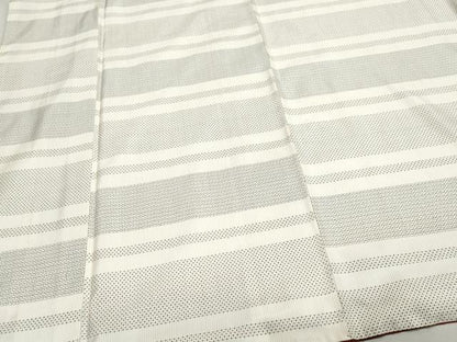 平和屋着物●本場大島紬　白大島　100亀甲　横段文　正絹　逸品　CAAQ9170vf