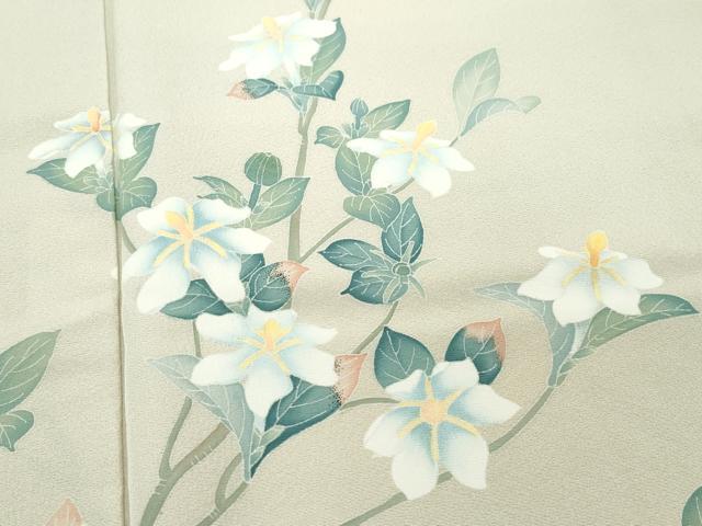 平和屋着物●訪問着　友禅　作家物　枝花文　正絹　逸品　CAAQ9194vf