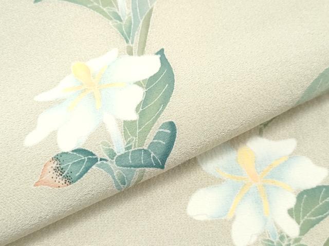 平和屋着物●訪問着　友禅　作家物　枝花文　正絹　逸品　CAAQ9194vf