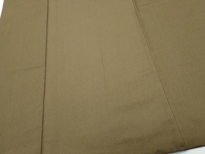 平和屋着物●男性　お召　色無地　朽葉色　高島屋扱い　正絹　逸品　CAAQ9199vf