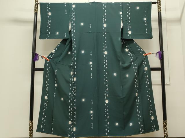 平和屋着物●上質な小紋 吉祥文 蛍暈し 正絹 逸品 CAAQ9417th