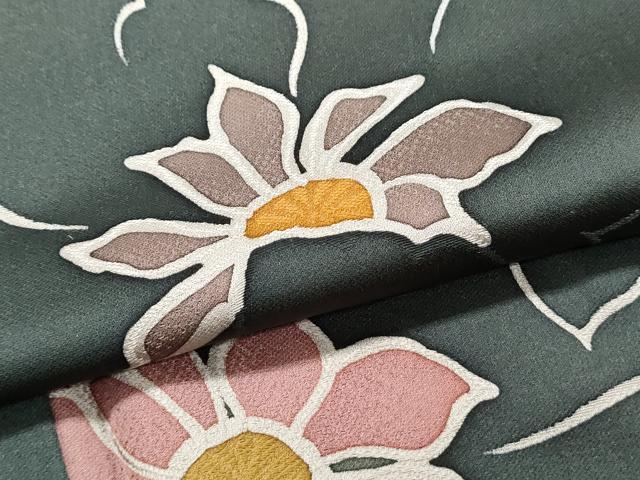 平和屋着物●上質な小紋 舞花文 地紋起こし 正絹 逸品 未使用 CAAQ9422th