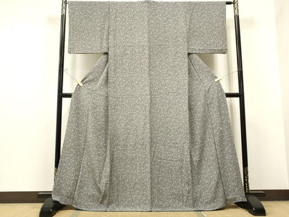 平和屋着物●保科土山 江戸小紋 さるかに合戦 三越扱い 正絹 逸品 CAAQ9450th
