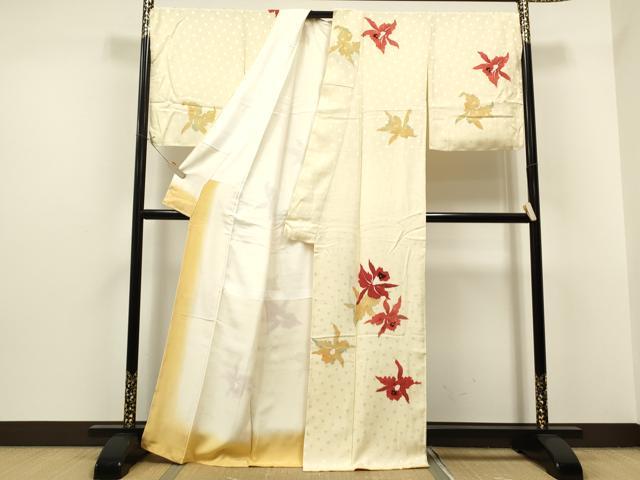 平和屋着物●訪問着 舞花文 正絹 逸品 CAAQ9470th