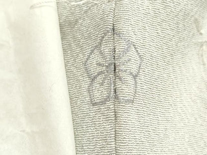 平和屋着物●上質な小紋 総刺繍 溢れ松葉 月白色 正絹 逸品 未使用 CAAQ9499th