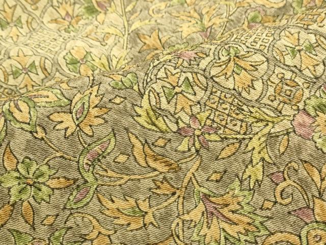 平和屋着物●訪問着　作家物　更紗花文　正絹　逸品　CAAQ9536th
