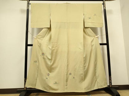 平和屋着物●訪問着 総刺繍 草花文 正絹 逸品 CAAQ9577th