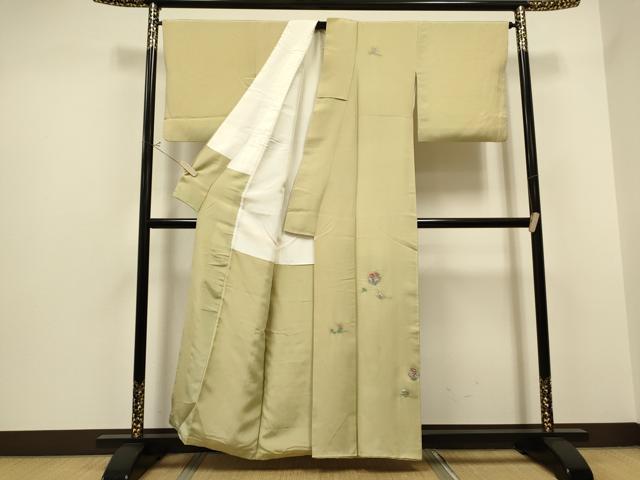 平和屋着物●訪問着 総刺繍 草花文 正絹 逸品 CAAQ9577th